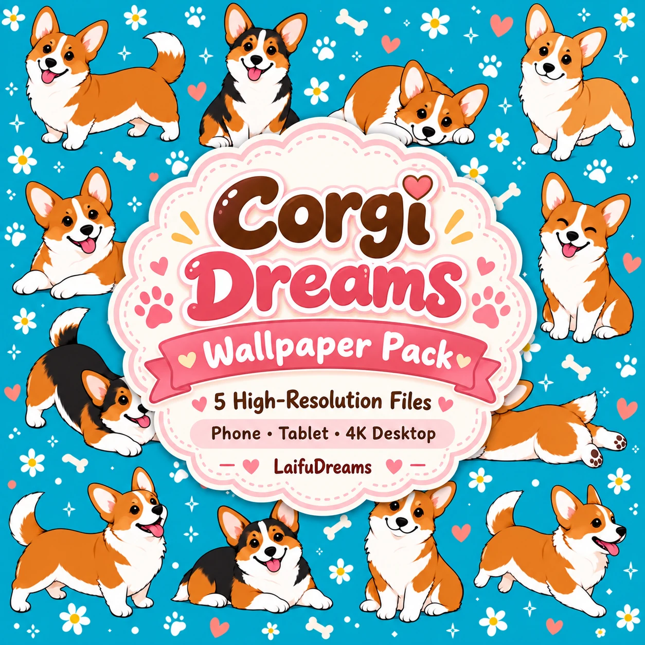Corgi Dreams Wallpaper Pack