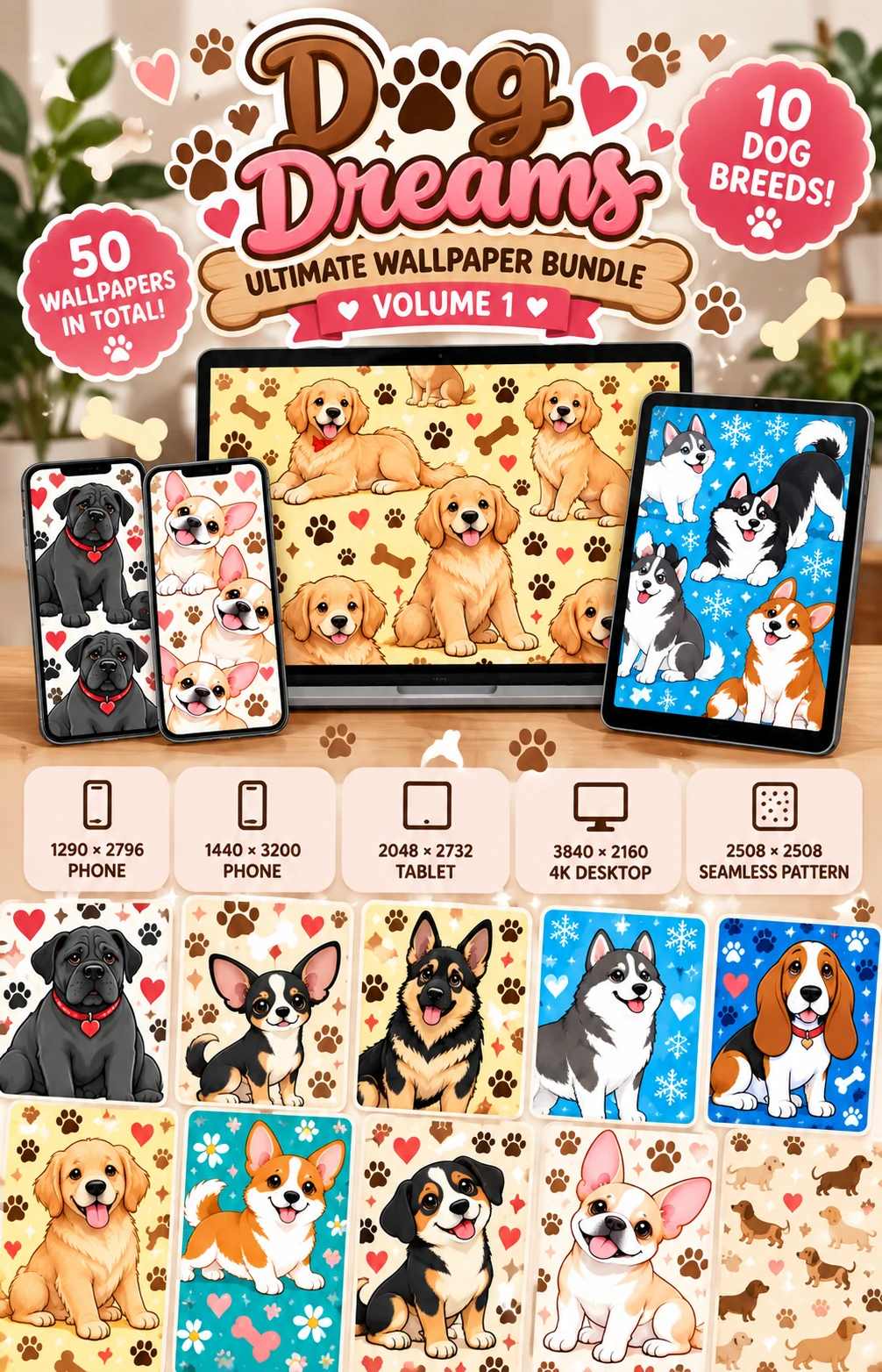 πΎ Dog Dreams Ultimate Wallpaper Bundle β Volume 1
