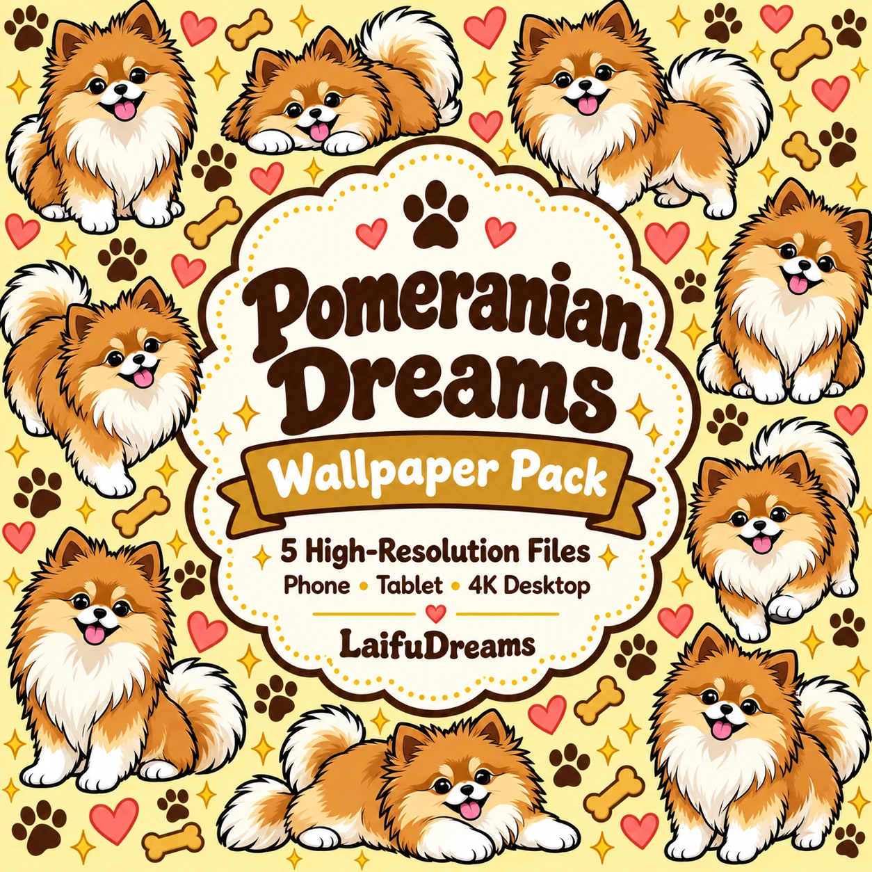 Pomeranian Dreams Wallpaper Pack