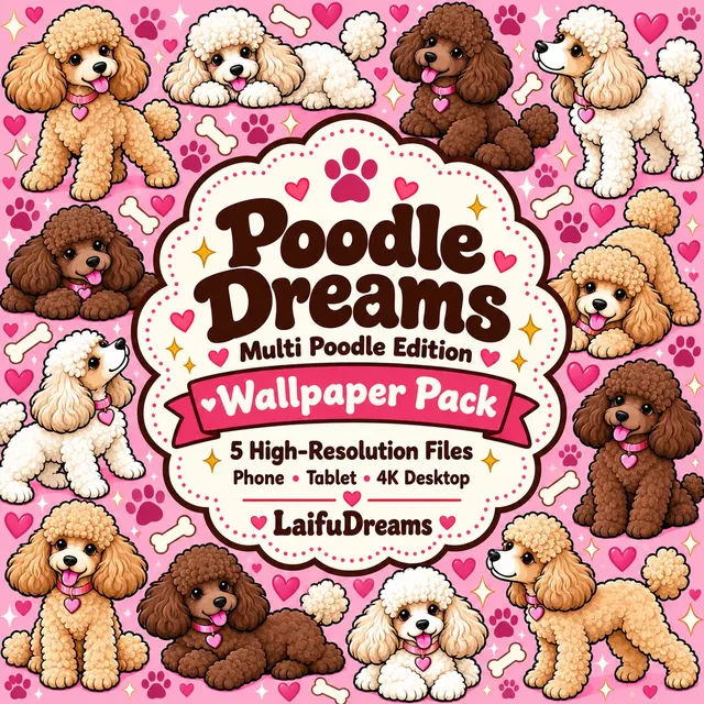 Poodle Dreams Wallpaper Pack