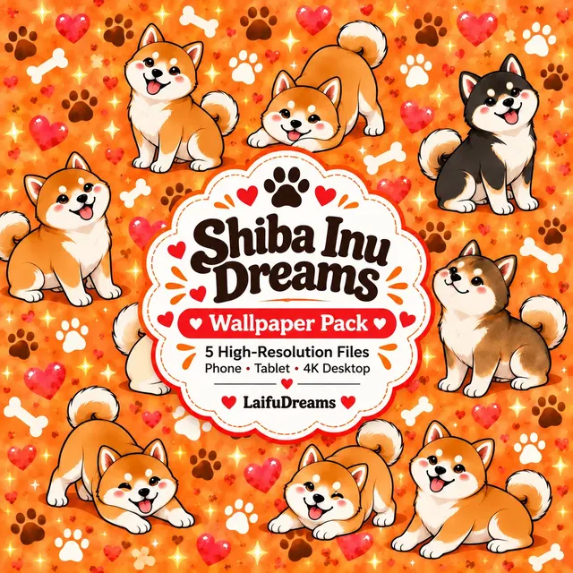 Shiba Inu Dreams Wallpaper Pack